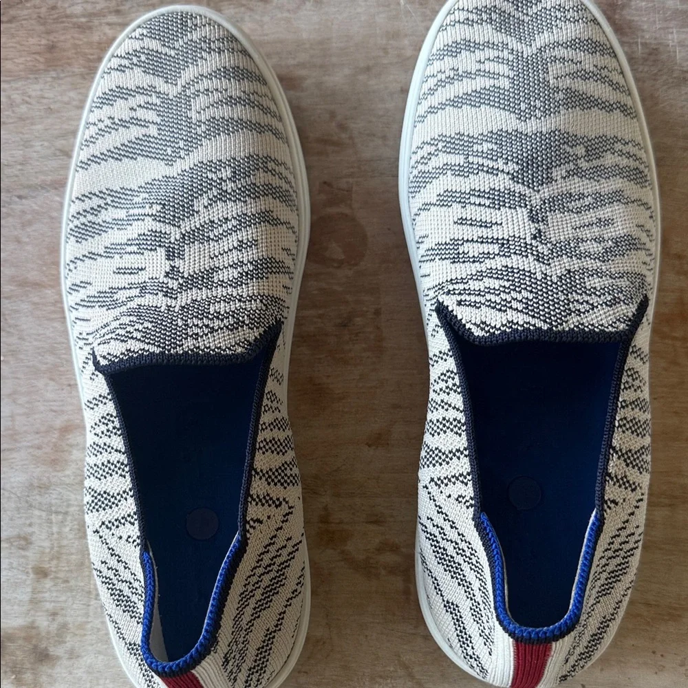 Rothy’s Women’s 7.5 Zebra Print Slip-On Sneakers‎